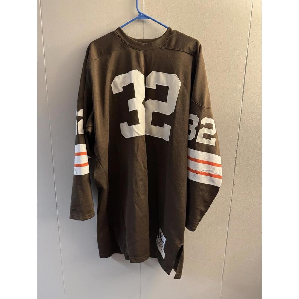 Vintage 1964 Jim Brown #32 Cleveland Browns Mitchell /Ness  Jersey ,Throwback 56